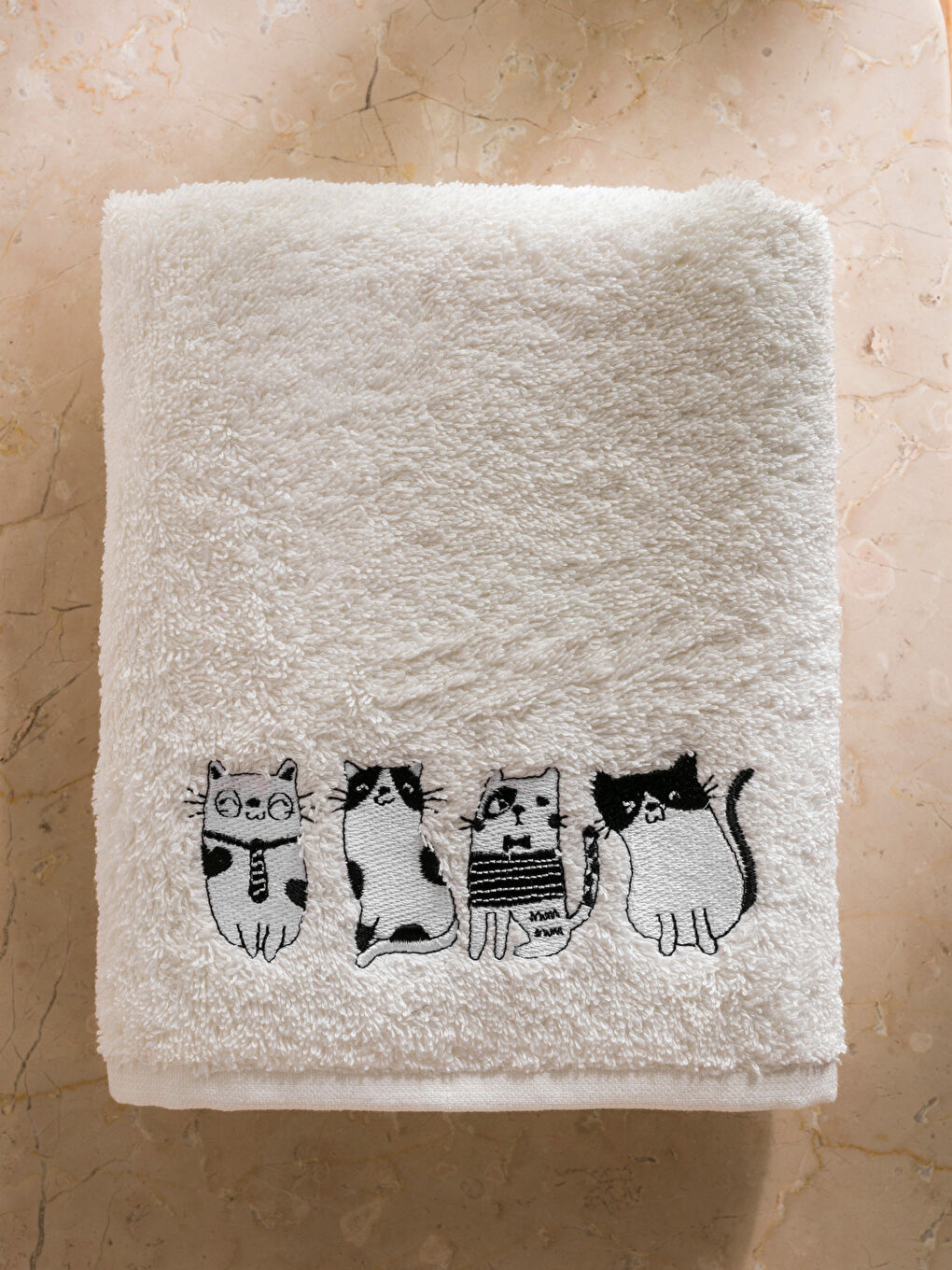 Animal Embroidered Face Towel 50x80 Cm -S5JC28Z8-EEW