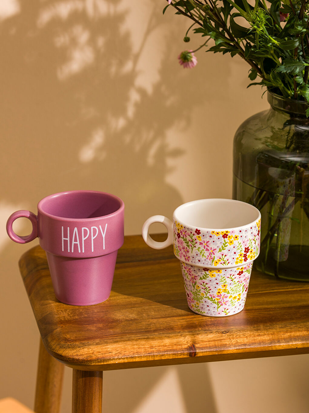 LCW HOME Karişik Baskılı Seramik Kupa Seti 2'li 235 ml - 2