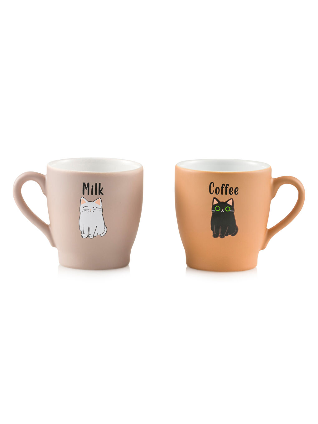 LCW HOME Kahverengi Kedi Baskılı Kupa Seti 2'li - 4