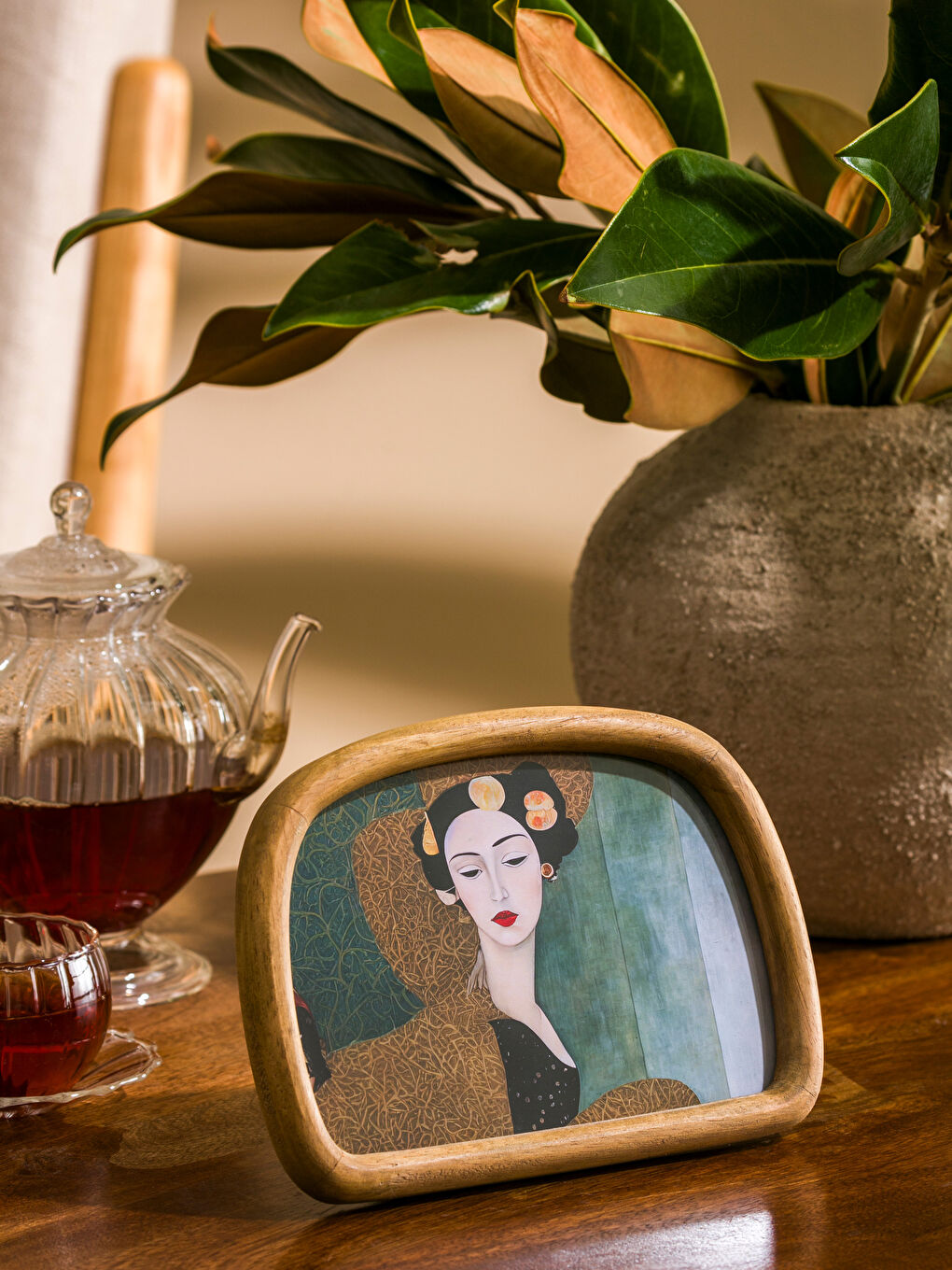 Kahverengi Ahşap Ayaklı Fotoğraf Çerçevesi 14 cm