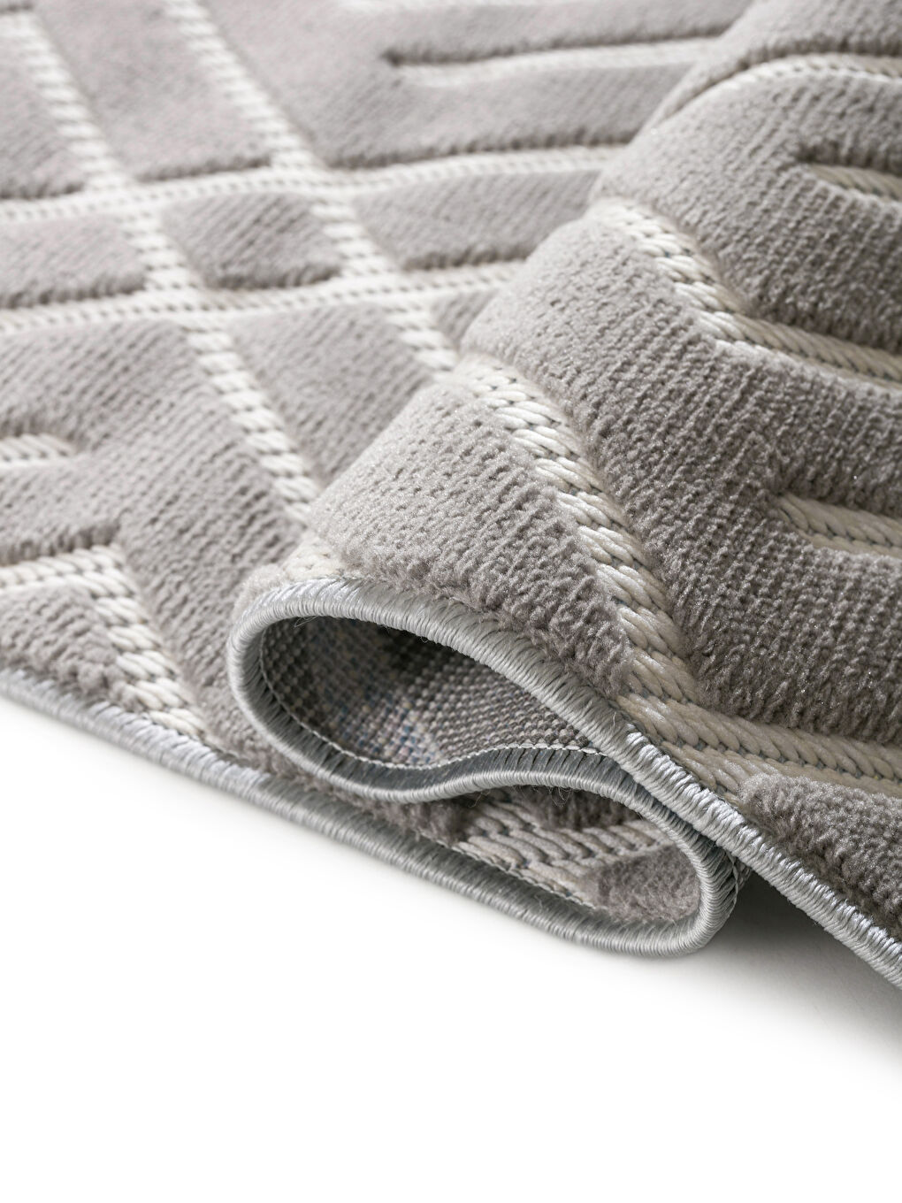 LCW HOME Gri Nakışlı Halı 80x150 cm - 3