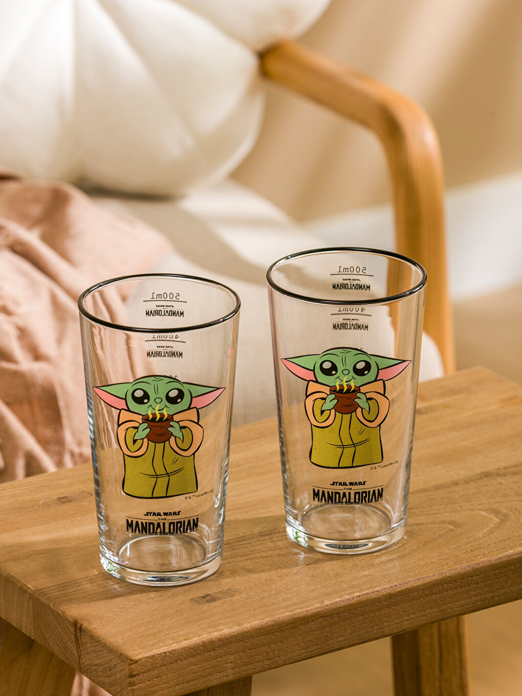 Yoda Printed Water Glass 2 Pack 570 ml -S5JM91Z8-F9C