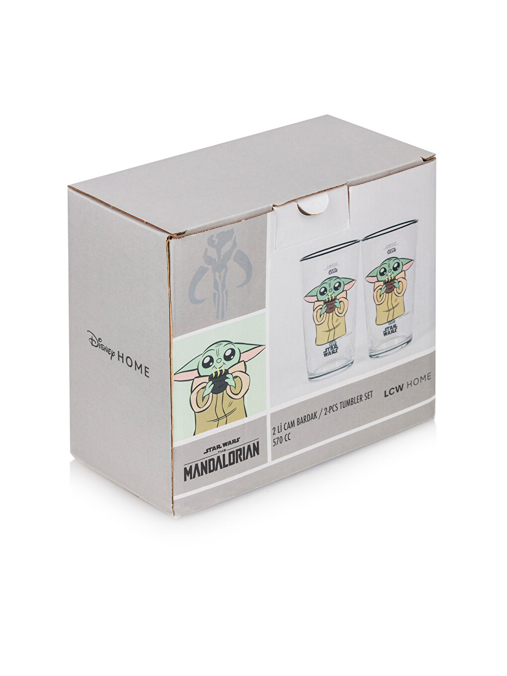Yoda Printed Water Glass 2 Pack 570 ml -S5JM91Z8-F9C