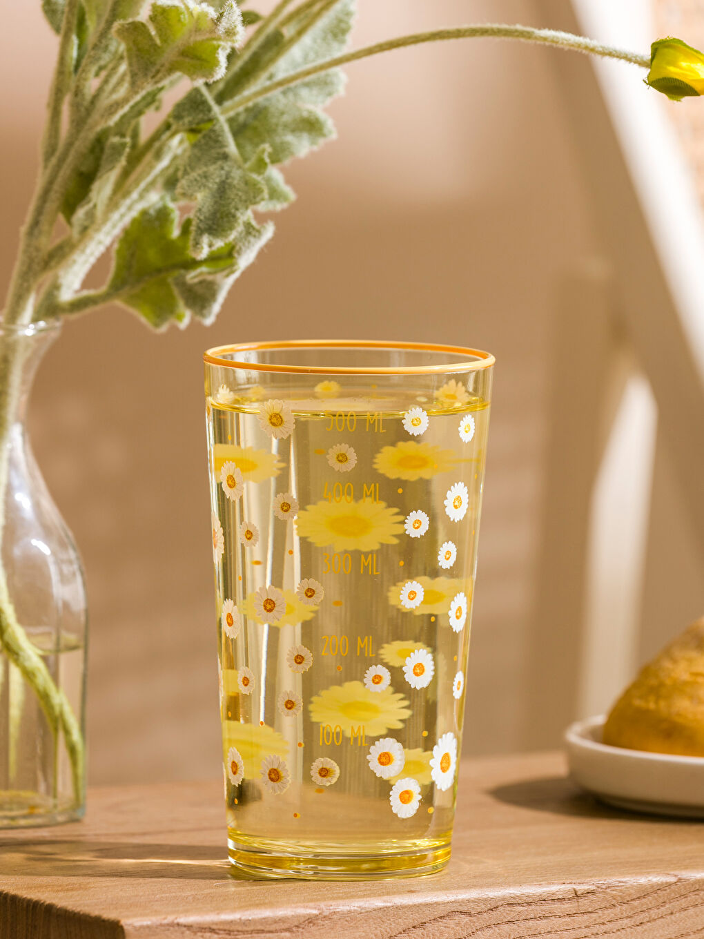 Staklene čaše za vodu cvetnog dezena - 500 ml -S5JN35Z8-CRK