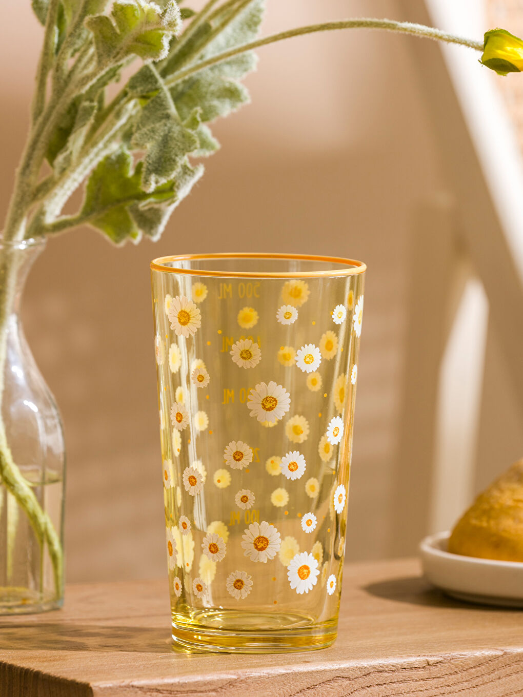 Staklene čaše za vodu cvetnog dezena - 500 ml -S5JN35Z8-CRK