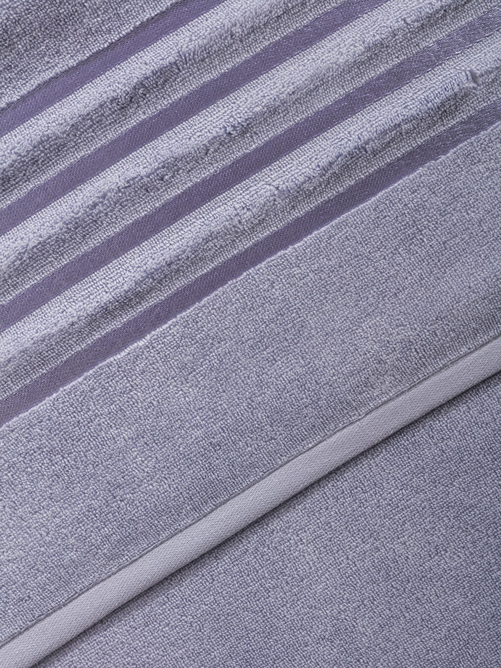 Жолақты кестеленген бұйра мата бетке арналған сүлгі 50x80 см-3