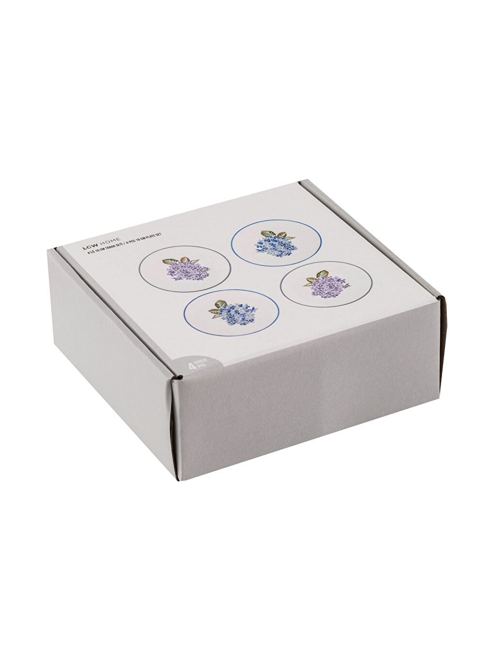 Floral Printed Ceramic Cake Plate 4-pack 16 cm -S5K077Z8-F9C