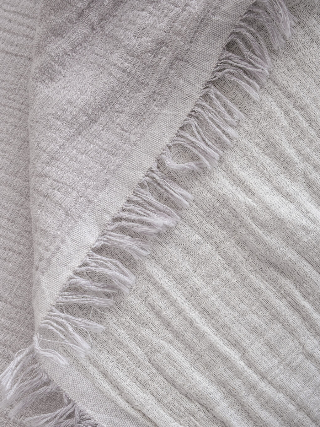 Gri Tek Kişilik Pamuklu Yatak Örtüsü-3