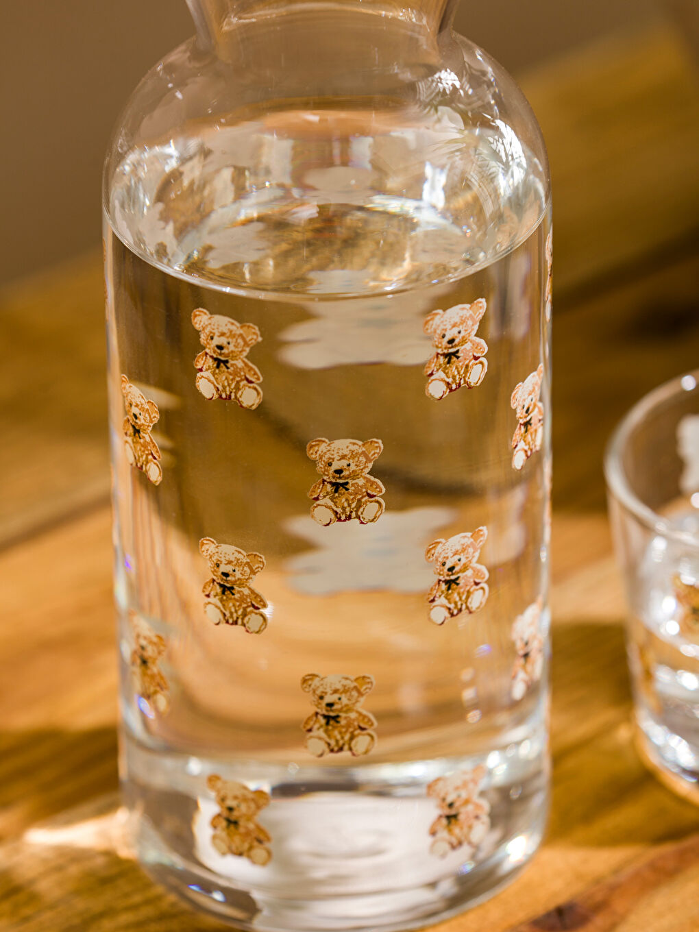 LCW HOME Bej Ayı Teddy Baskılı Cam Su Şişesi 700 ml - 3