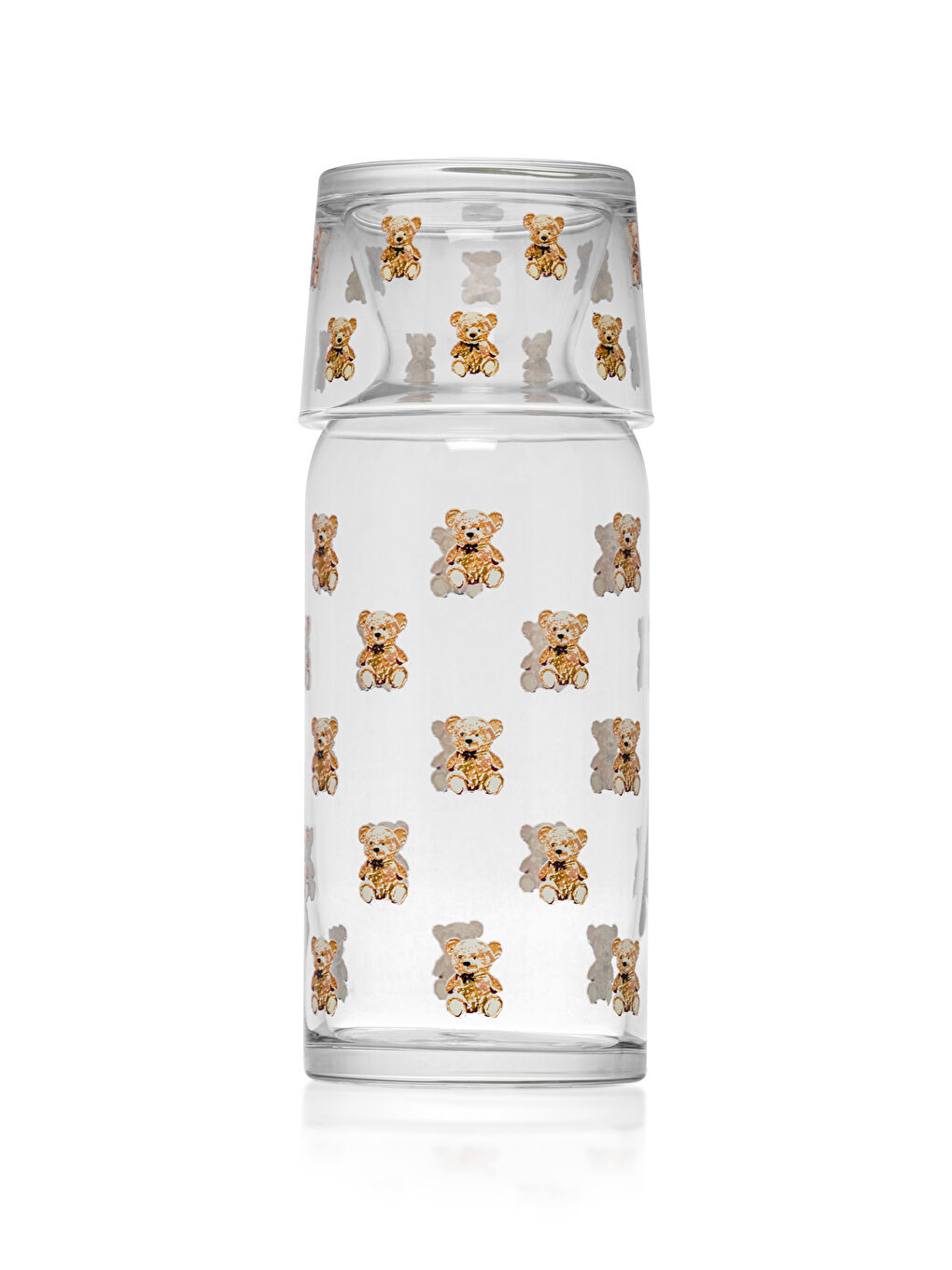LCW HOME Bej Ayı Teddy Baskılı Cam Su Şişesi 700 ml - 5