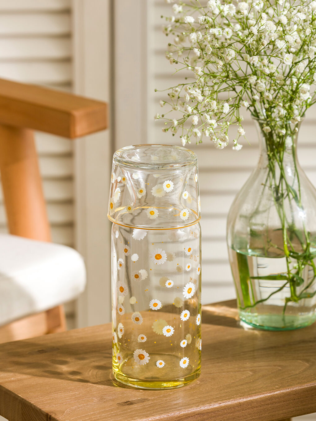 LCW HOME Beyaz Çiçek Baskılı Cam Sürahi 700 ml - 2