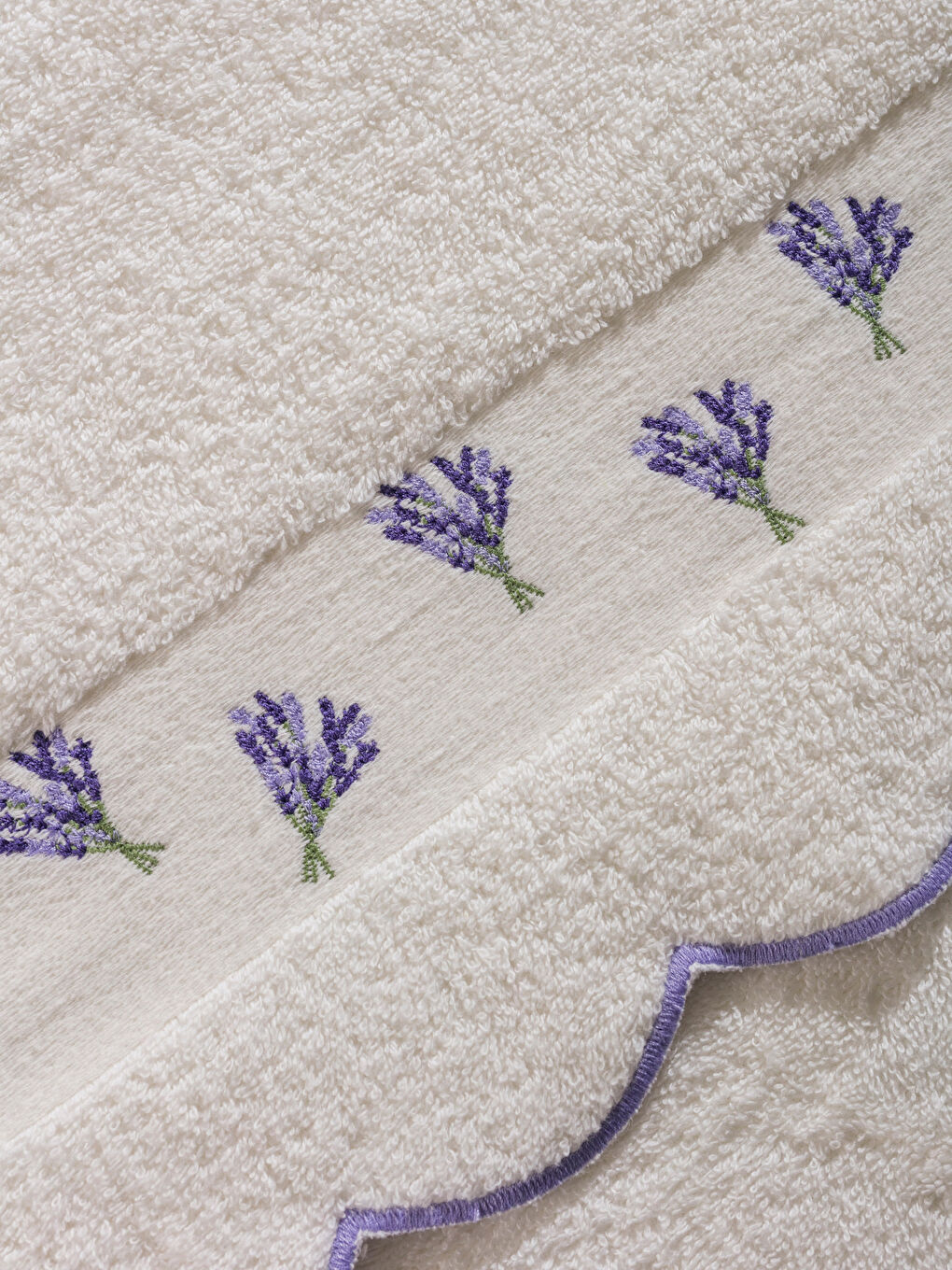 Floral Embroidered Cotton Face Towel 50x80 cm -S5KI14Z8-EEW