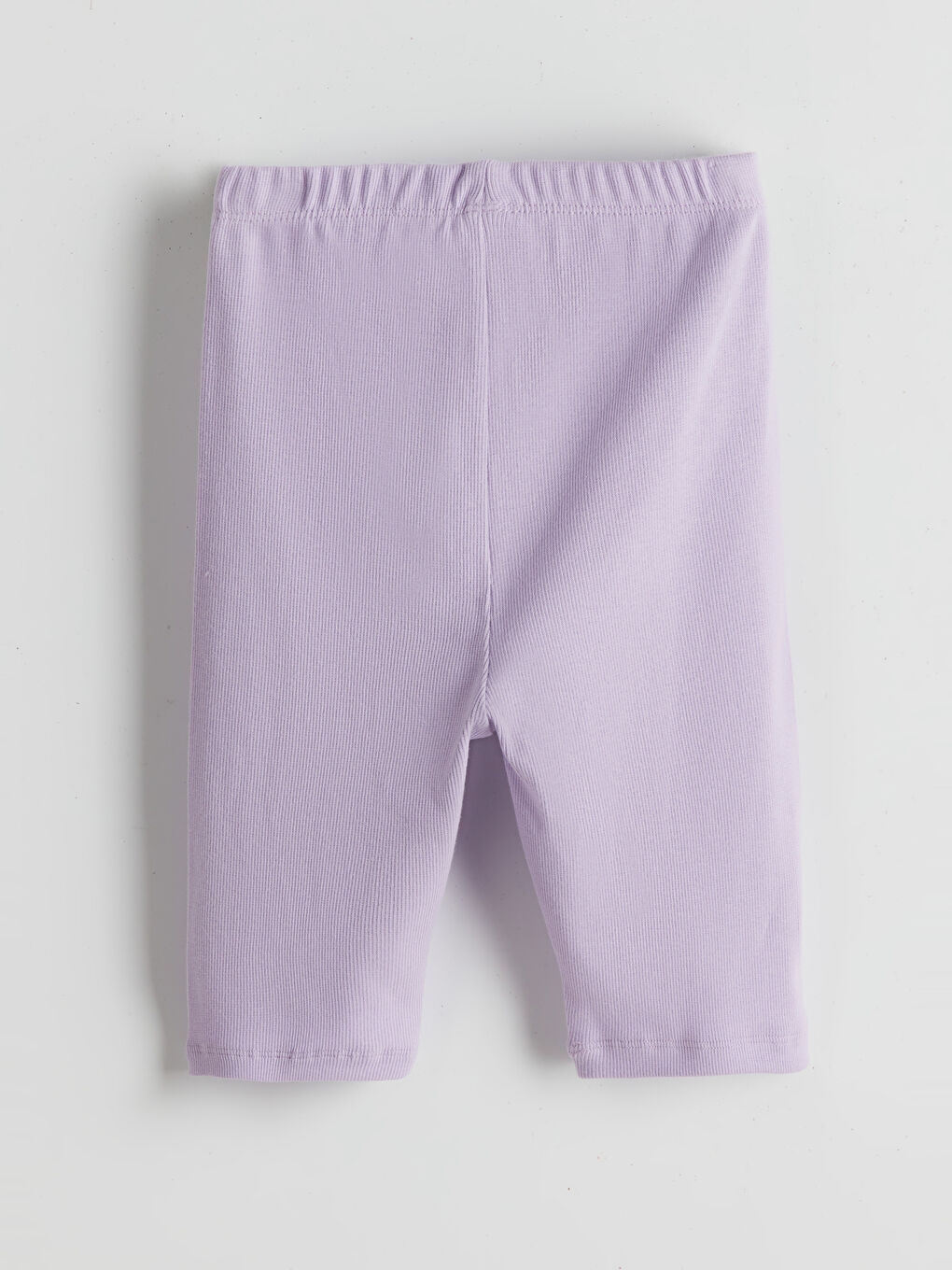 Lila Beli Lastikli Kısa Kız Çocuk Tayt-1