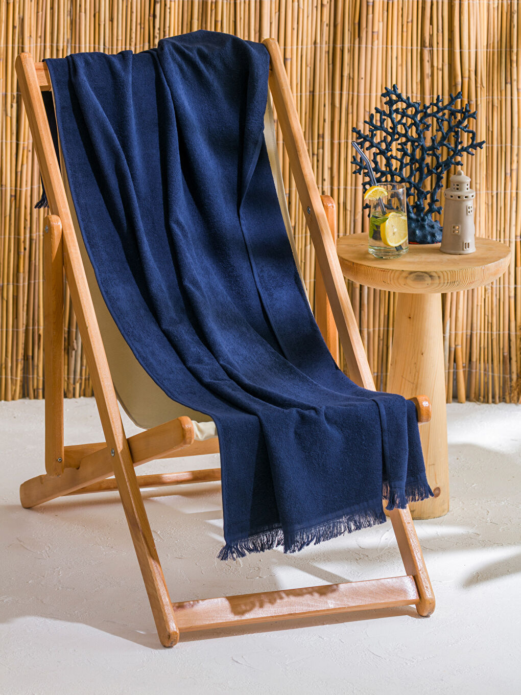 LCW ACCESSORIES Fringed Men's Beach Towel 70x150 cm -S5L629Z8-CRP