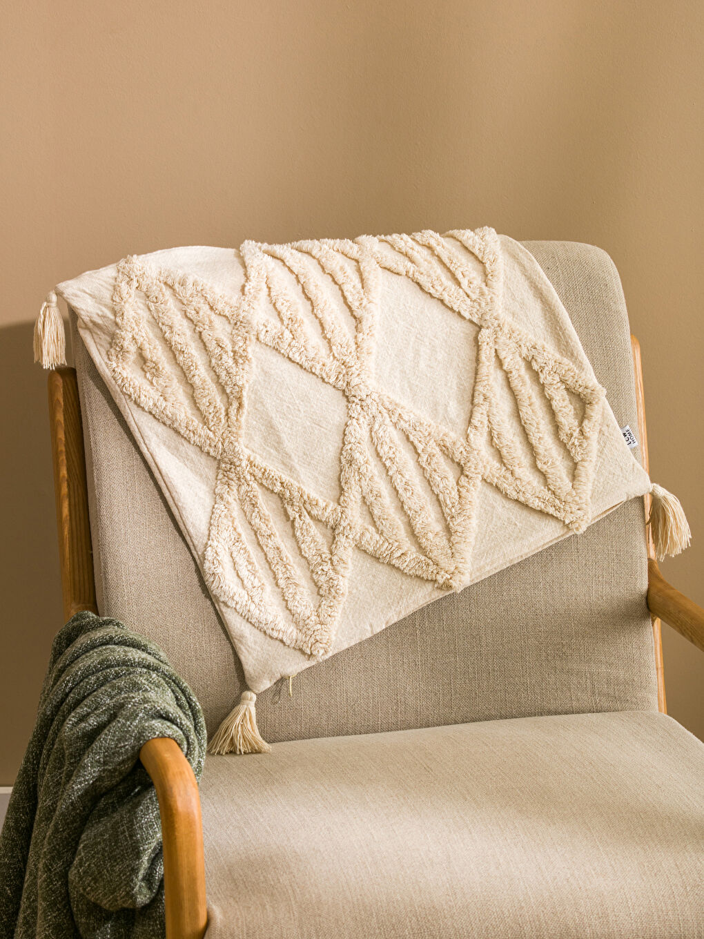 LCW HOME کەڤەری کوشن بە قەنتە 45x45 cm -W57130Z8-LQB