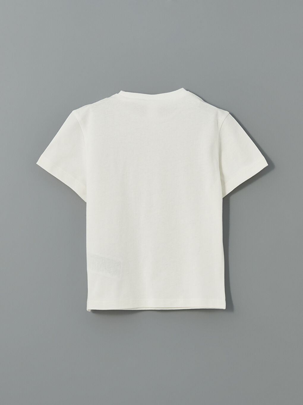 Beyaz Bisiklet Yaka Baskılı Erkek Çocuk Tişört-2