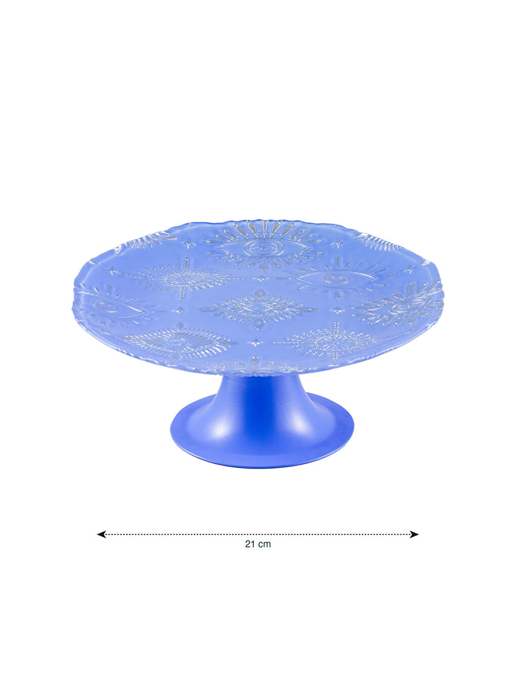 LCW HOME Mavi Ayaklı Cam Sunumluk 21 cm - 4