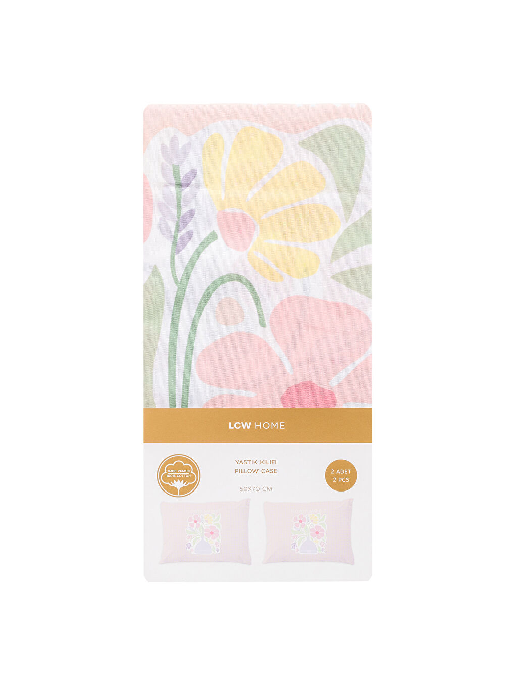 Floral Printed Pillow Case 2 Pieces 50x70 Cm -S5LO65Z8-F9C
