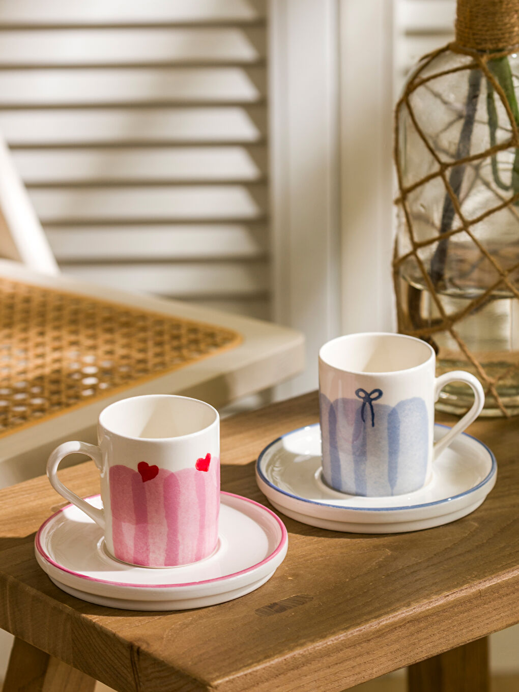 LCW HOME Baskılı 2 Kişilik Seramik Kahve Fincan Takımı 90 ml-1