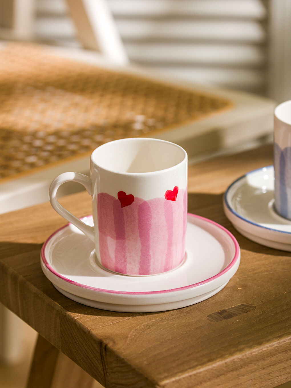 Karışık Baskılı 2 Kişilik Seramik Kahve Fincan Takımı 90 ml-1