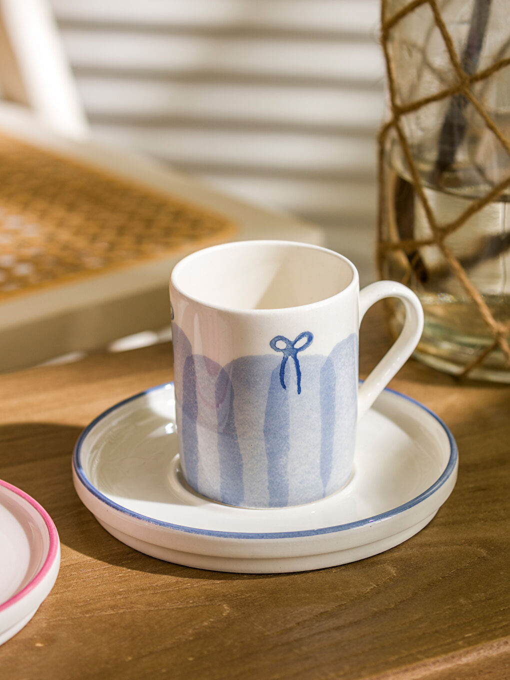 Karışık Baskılı 2 Kişilik Seramik Kahve Fincan Takımı 90 ml-2