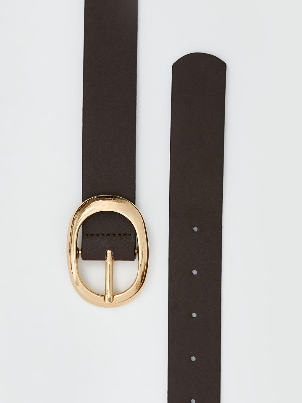 Siyah Deri Görünümlü Kadın Kemer-1