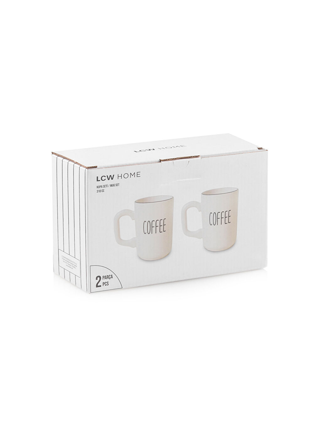 Siyah Baskılı Seramik Kupa 2'li 310 ml-3