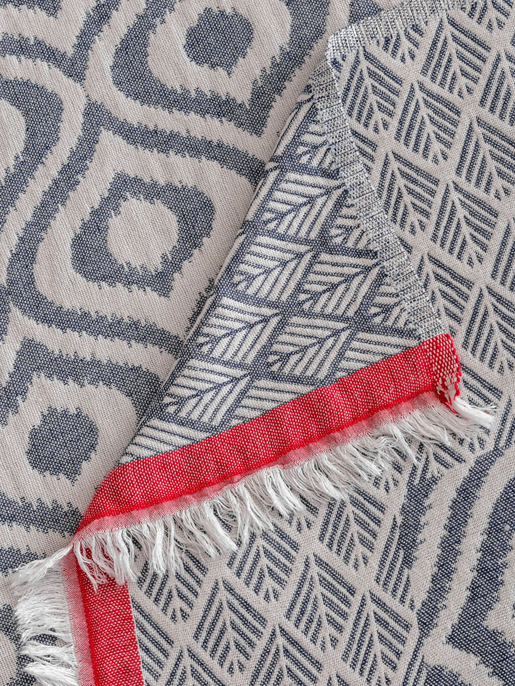 Fringed Single Bedspread 130x170 cm-2