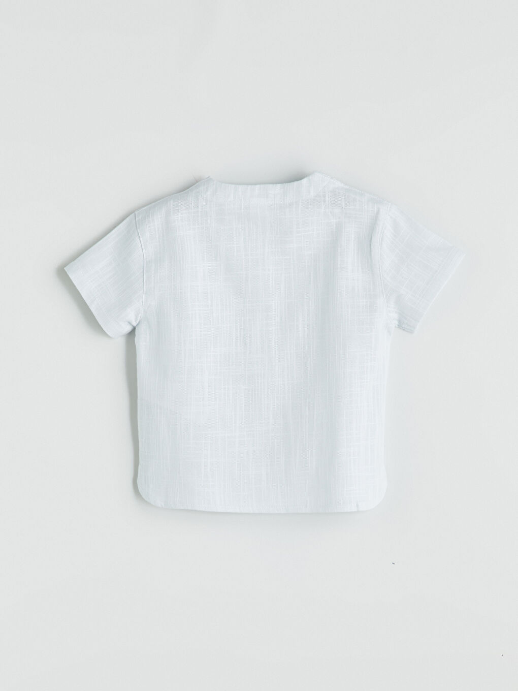 Mavi Yakası Düğmeli Erkek Bebek Tişört-2