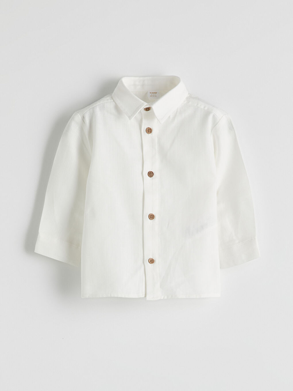 Ekru Basic Erkek Bebek Gömlek