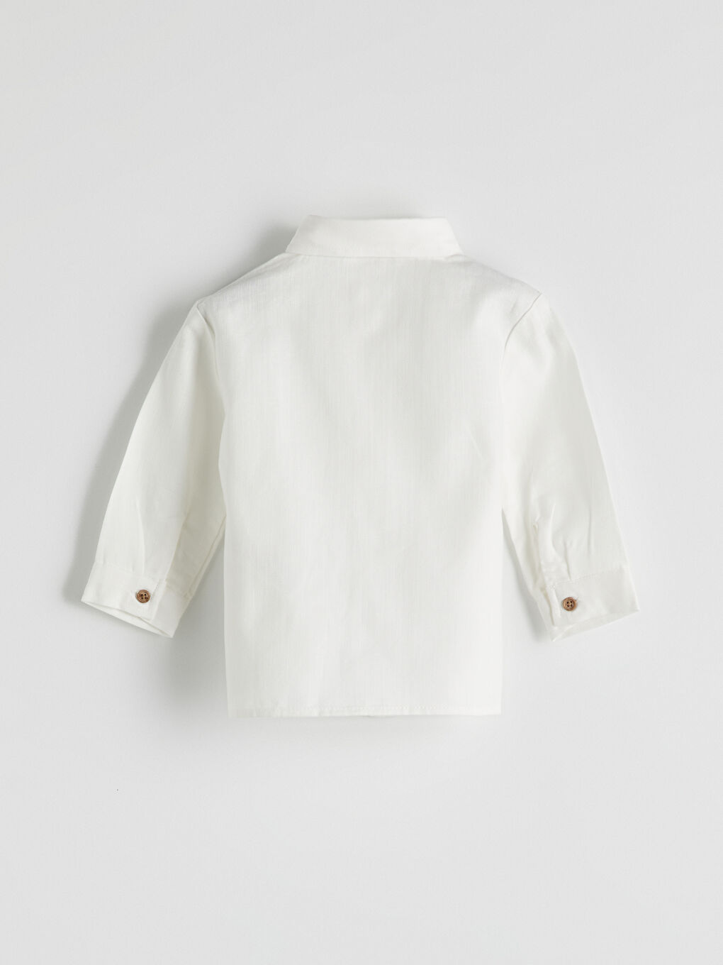 Ekru Basic Erkek Bebek Gömlek-2