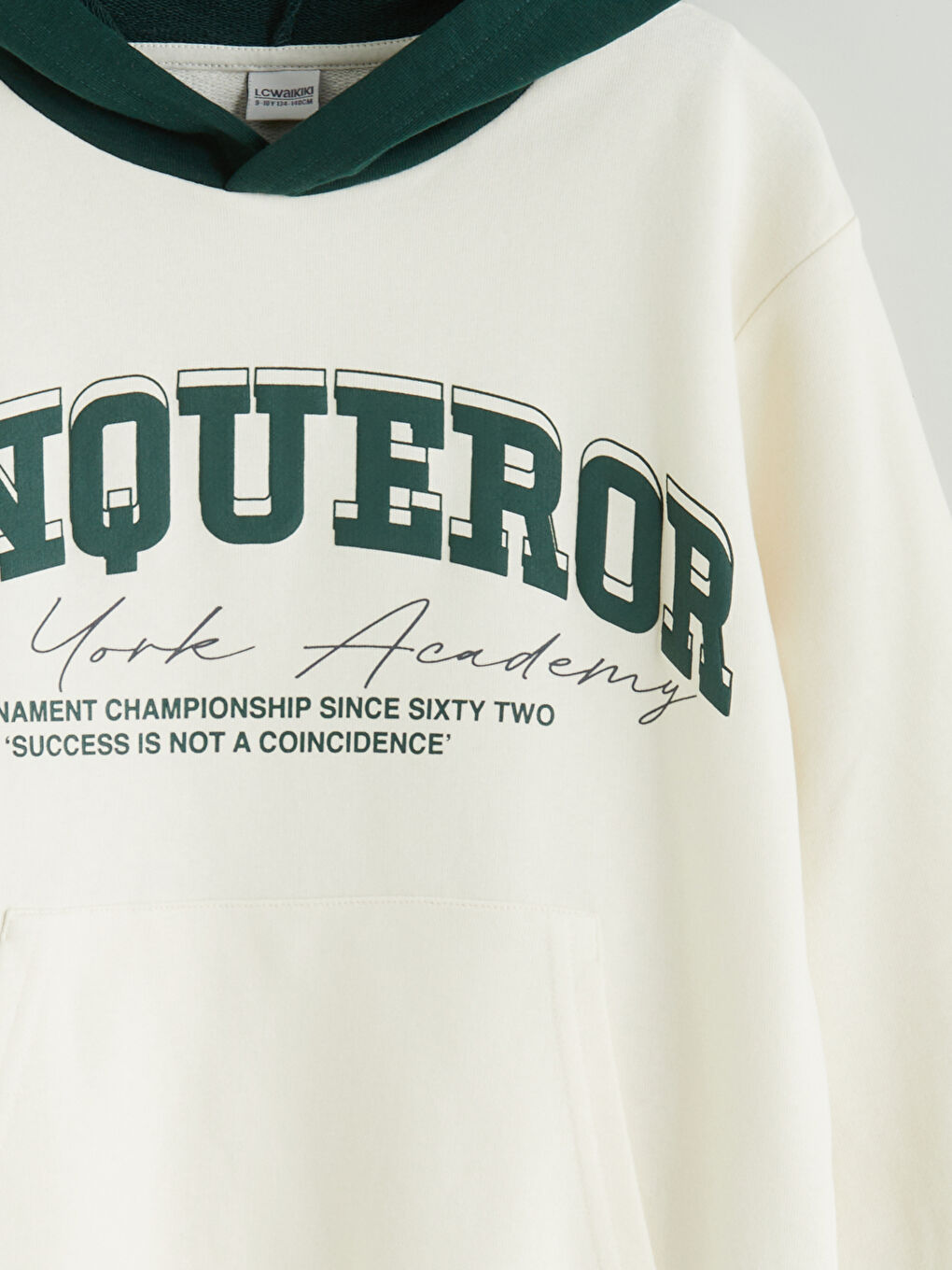 Ekru Kapüşonlu Erkek Çocuk Sweatshirt-3