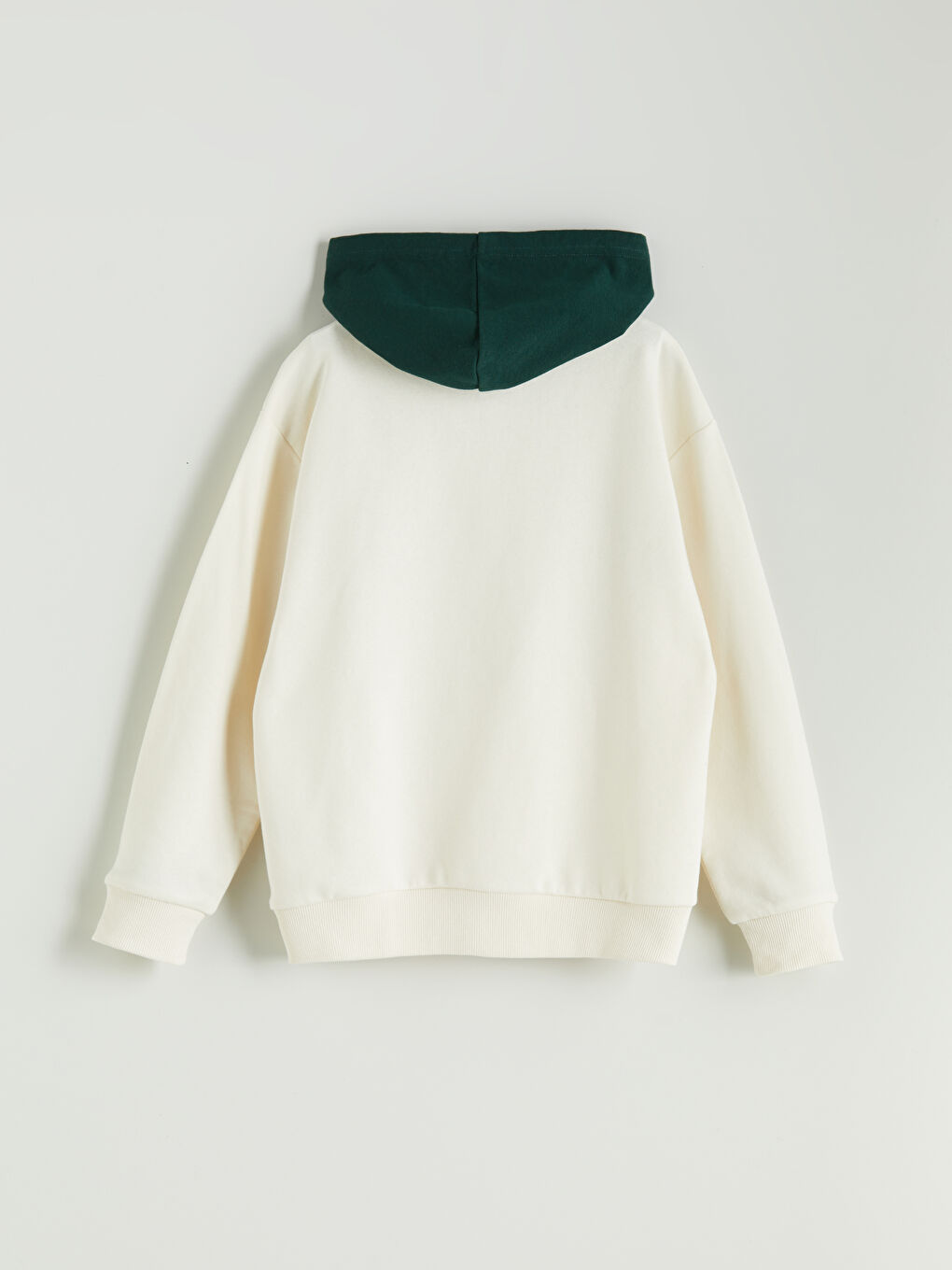 Ekru Kapüşonlu Erkek Çocuk Sweatshirt-4