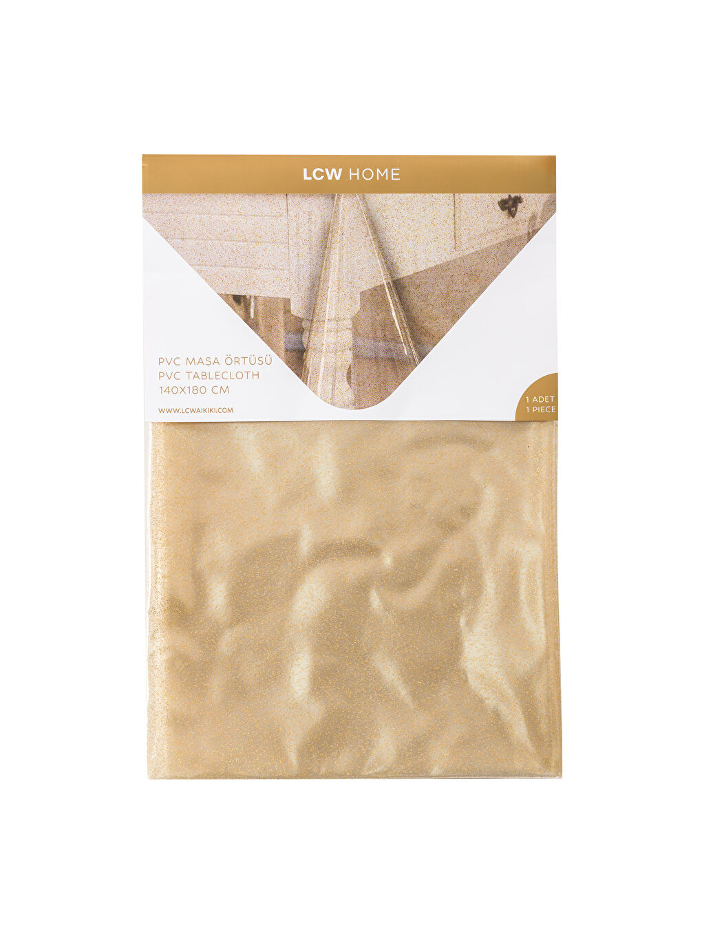 Sarı Şeffaf Masa Örtüsü 140x180 cm-2