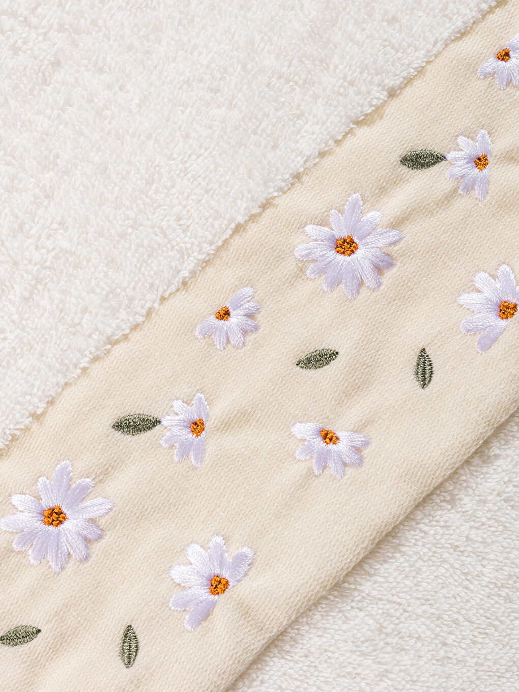 Embroidered Floral Cotton Hand Towel 50x80 cm -S5ME51Z8-EEW