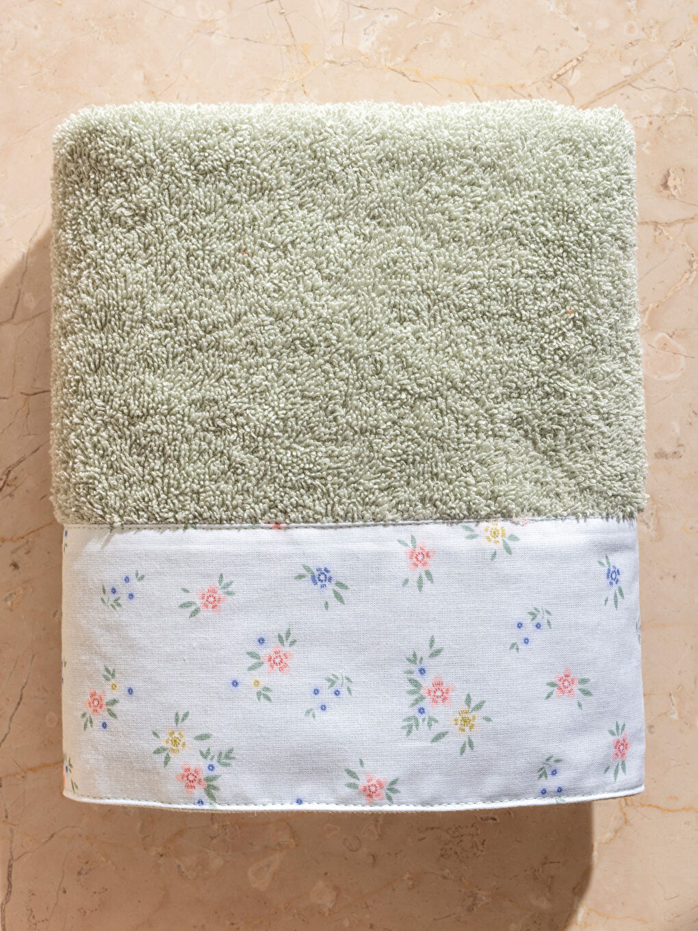 Floral Embroidered Cotton Face Towel 50x80 cm -S5ME60Z8-SW4