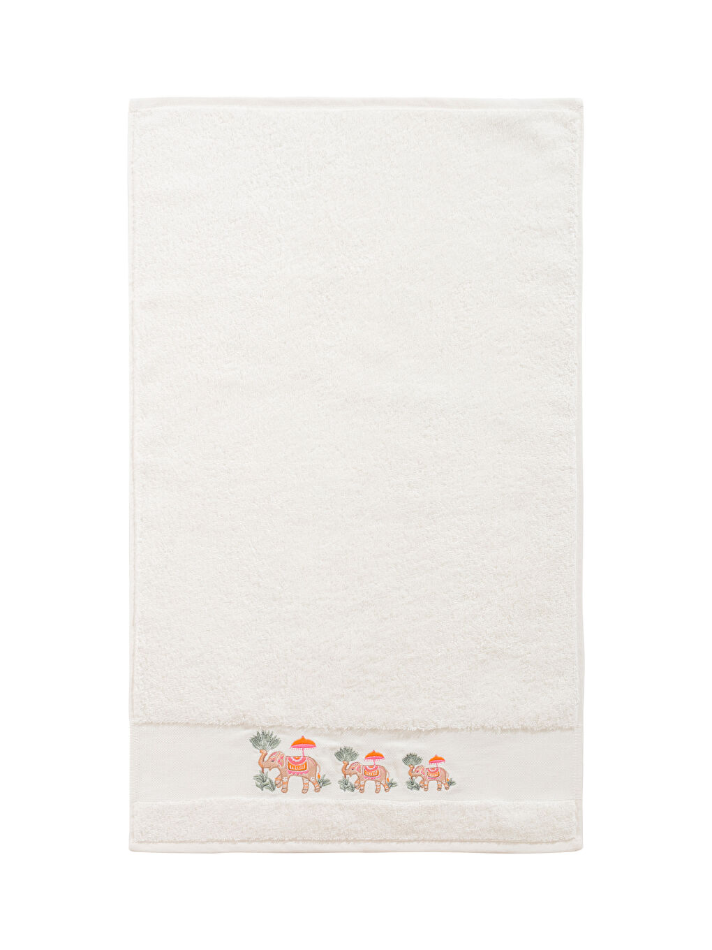 Elephant Embroidered Cotton Face Towel 50x80 Cm -S5ME67Z8-EEW