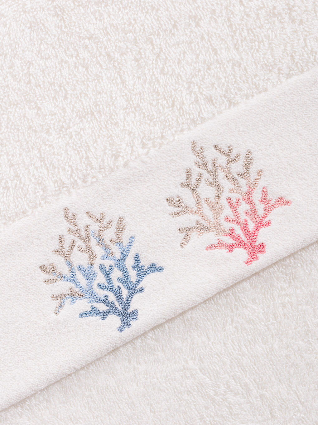 Embroidered Cotton Face Towel 50x80 Cm -S5ME76Z8-EEW