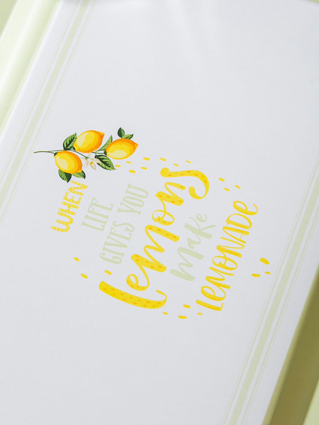 Karışık Limon Baskılı Metal Tepsi 35 cm-2