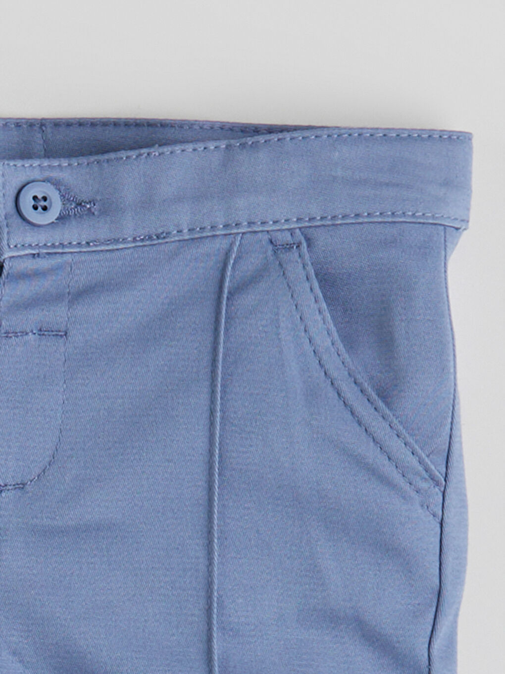 Mavi Beli Lastikli Basic Erkek Bebek Şort-1