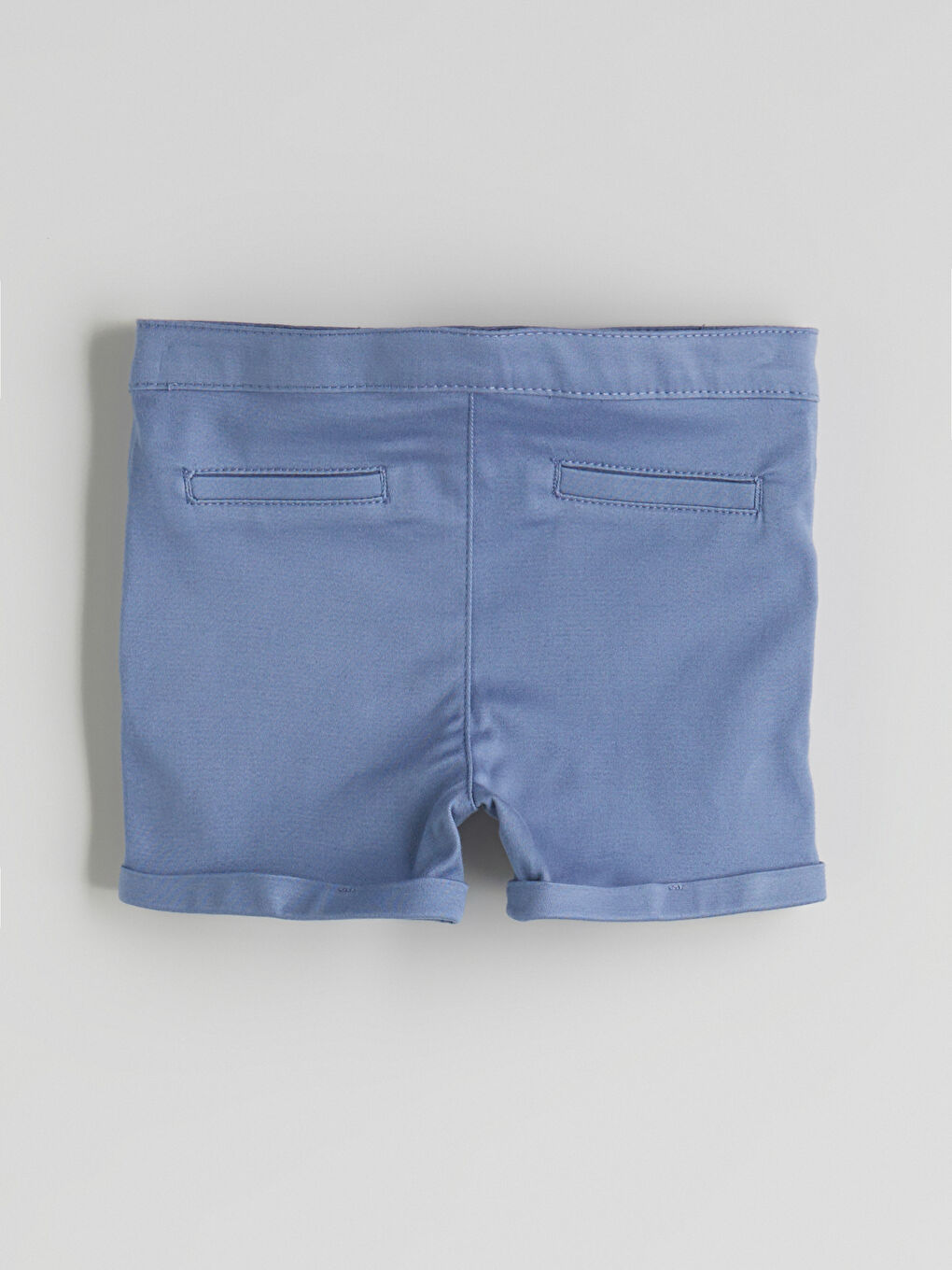 Mavi Beli Lastikli Basic Erkek Bebek Şort-2