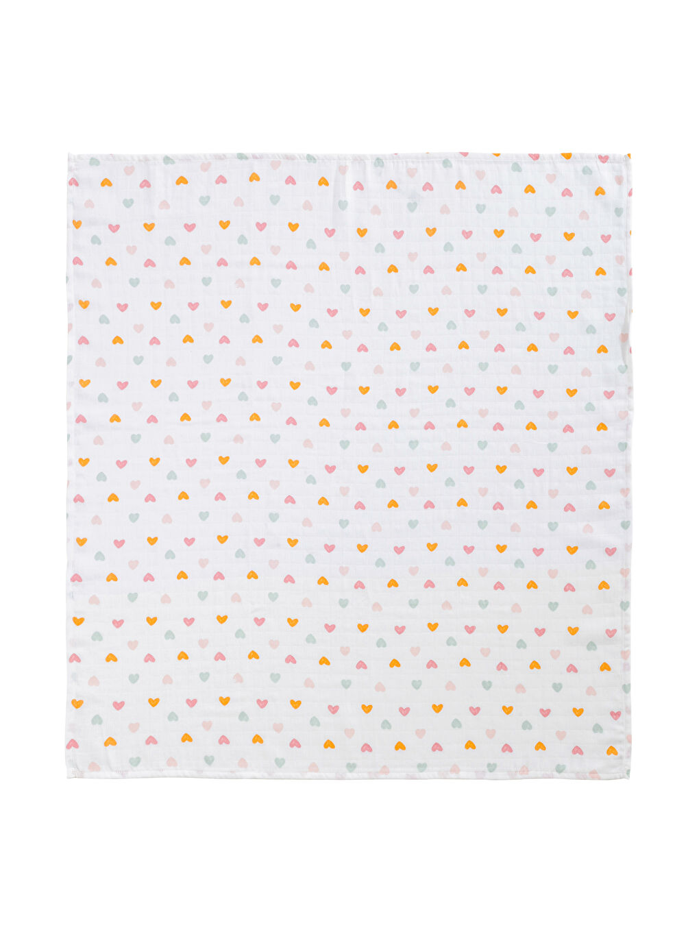 LCW ACCESSORIES Ekru Kalp Baskılı Bebek Müslin Örtü 90x100 cm - 5