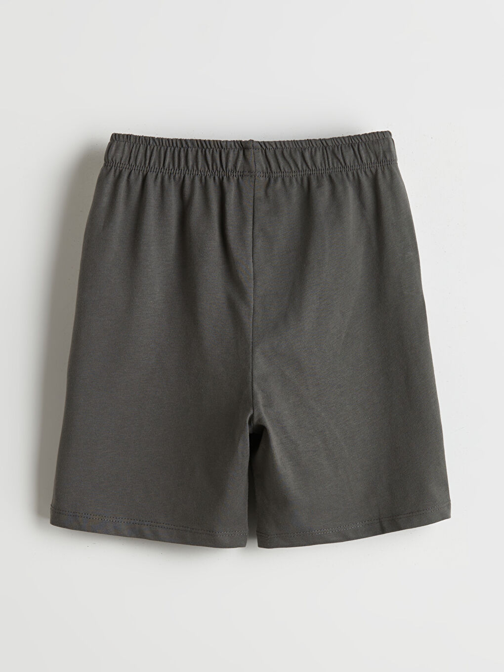 Gri Beli Lastikli Basic Erkek Çocuk Şort-1