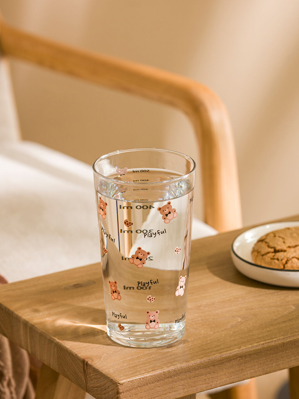 LCW HOME Karişik Ayı Baskılı Cam Bardak 500 ml