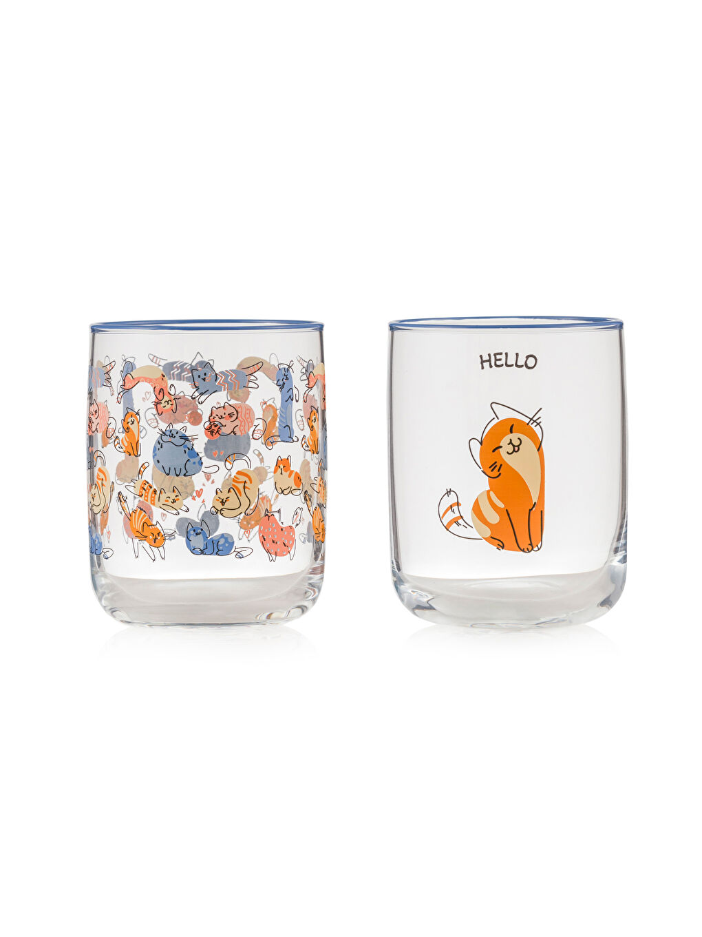 Karışık Kedi Baskılı Bardak Seti 3'lü 280 ml-4