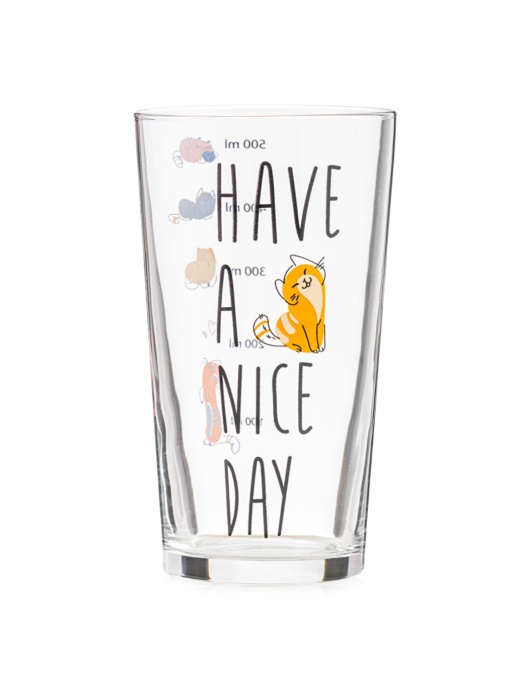 LCW HOME Karişik Kedi Baskılı Cam Bardak 500 ml - 4