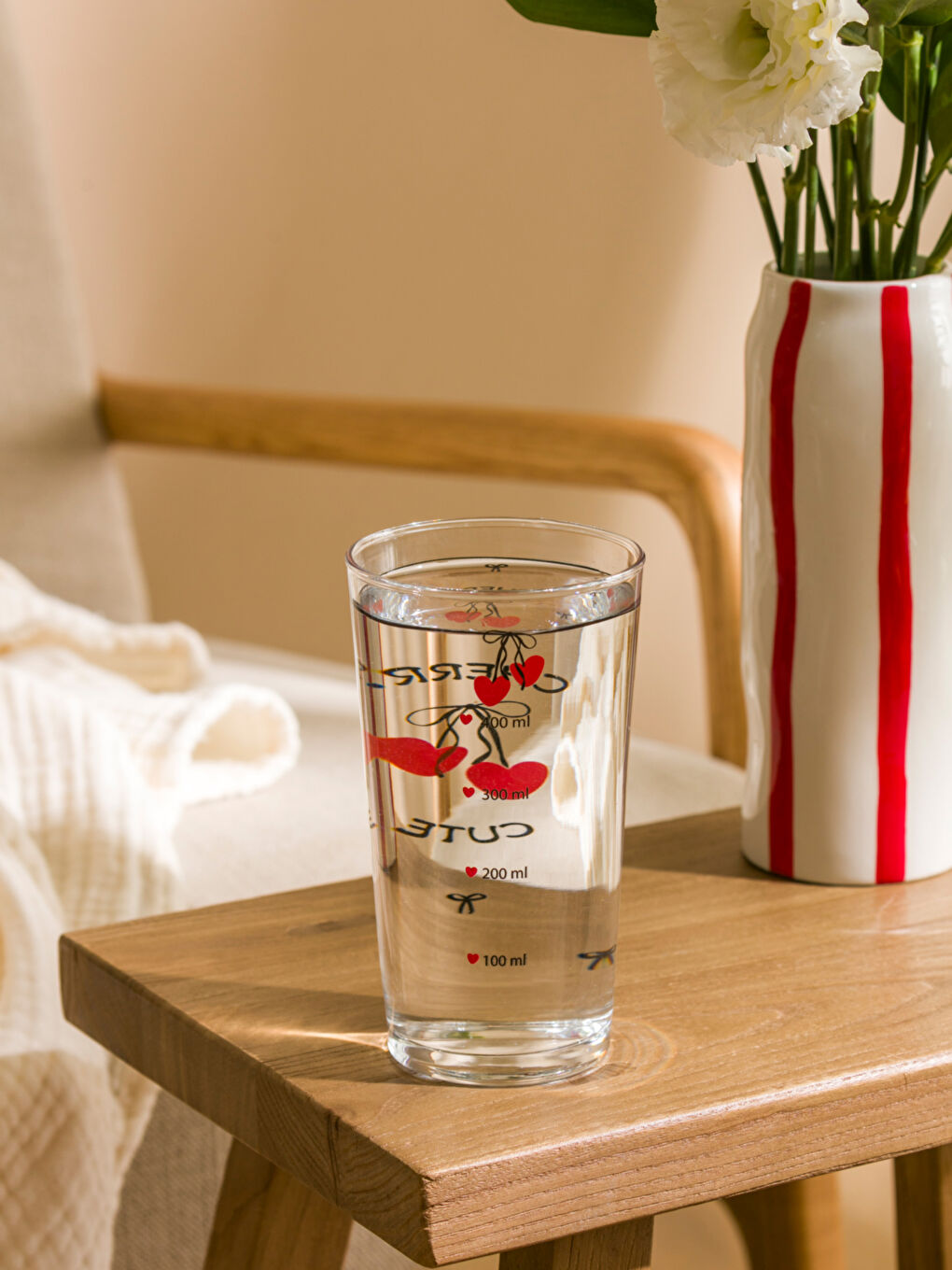 Karışık Fiyonk Baskılı Cam Su Bardağı 570 ml-1