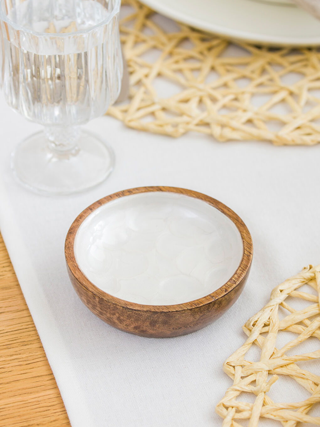 Karışık Ahşap Yüzey Kase 10 cm-1