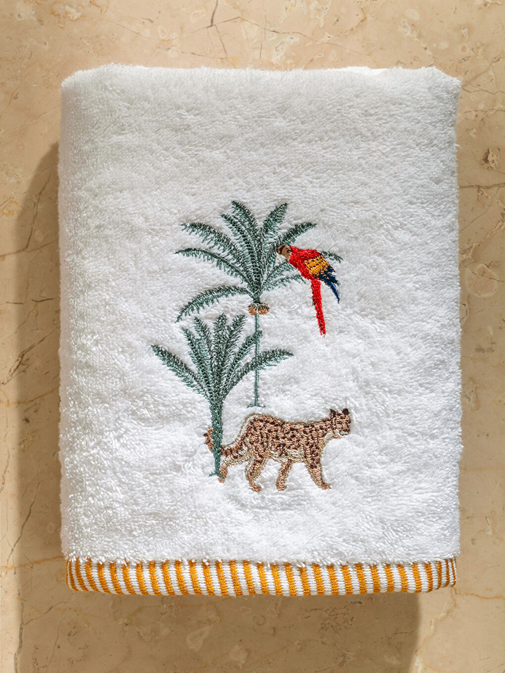 Embroidered Cotton Face Towel 50x80 Cm -S5N714Z8-EEW