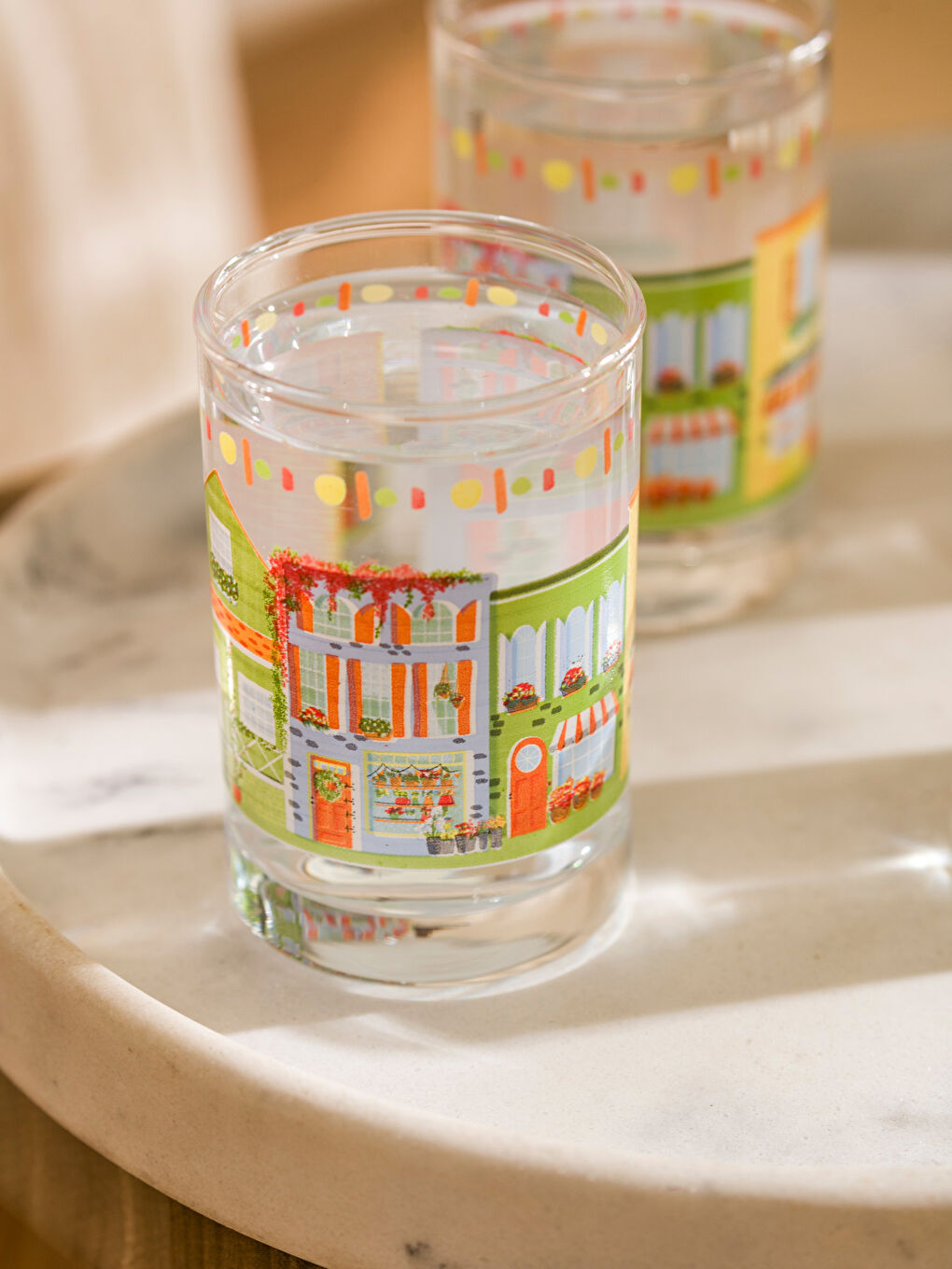 Printed Glass Tumbler Set 4-pack 125 ml-2